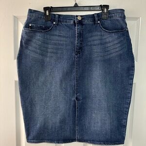 Lee Platinum stretch denim blue jean skirt